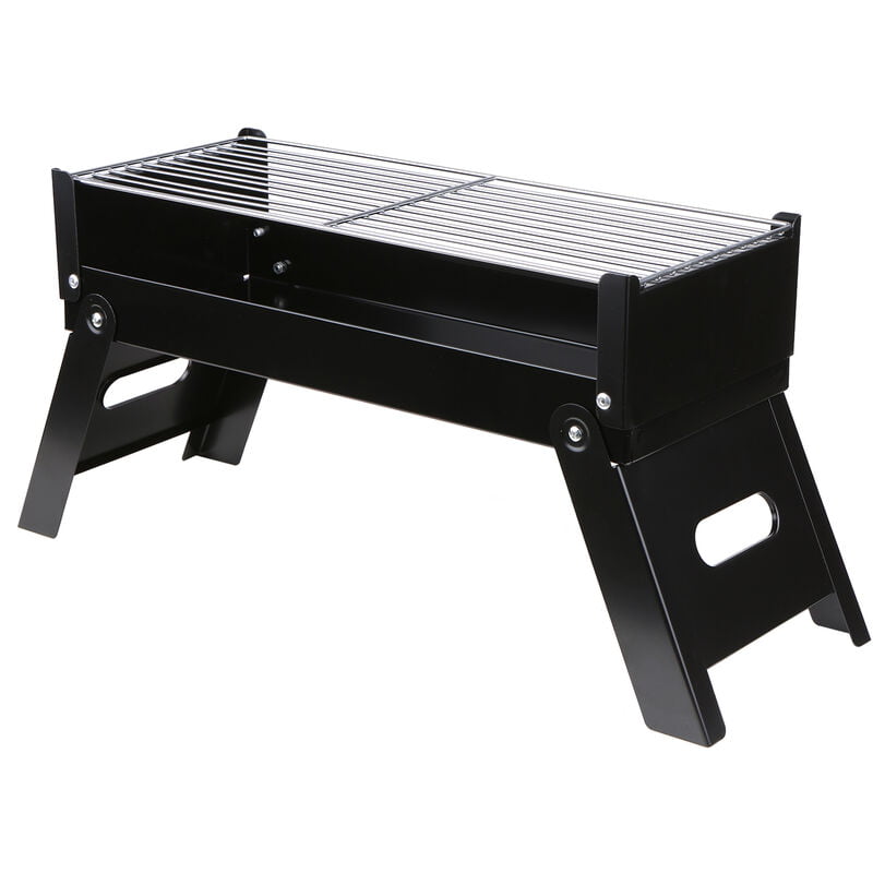 Carbon de lena plegable portatil de acero inoxidable Parrilla Parrilla de coccion de mesa Barbacoa de carbon Grill para acampar al aire libre chupar barato