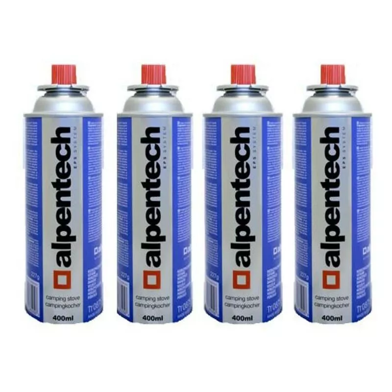 Cartucho de gas para camping 4 x 227g butano UN2037 Recambios para quemadores de malezas Estufas y luces para camping - Alpentech barato
