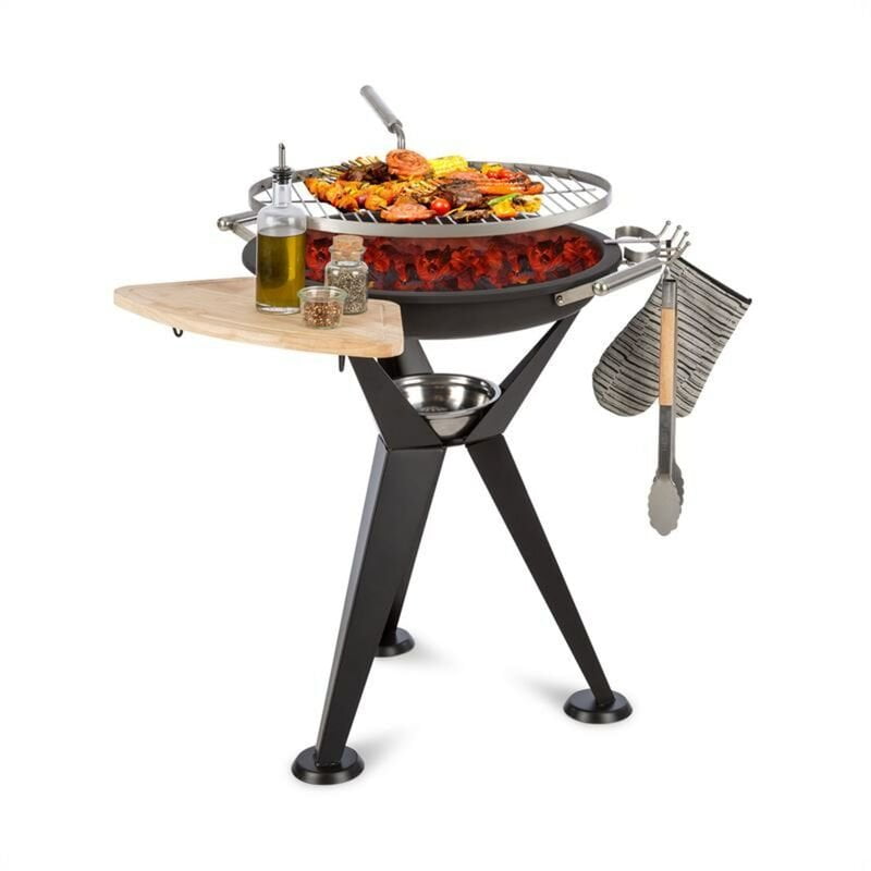Caruso Brasero 2 en 1 Ø58cm Función Oscilación Ø55cm Grill Negro barato