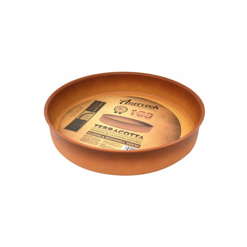 Cazuela Baja sin Tapa Aluminio Forjado Terracota 28cm inducción barato