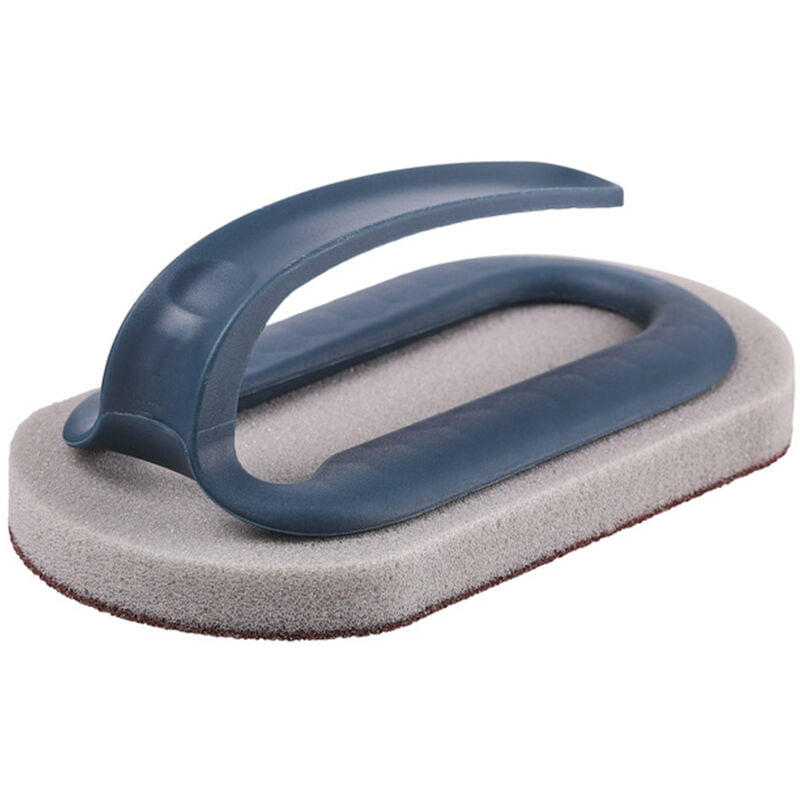 Cepillo de cocina de esponja de esmeril con mango Herramienta de limpieza de oxido reutilizable Cepillo de limpieza de platos de fregadero