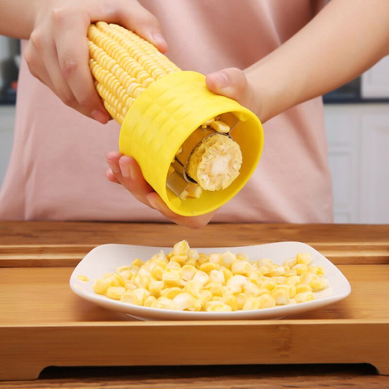 Cepillo de maiz de plastico de acero inoxidable Trilladora Herramienta de cocina Pelador de maiz Devicer de trilla Accesorios de cocina Rallador para barato