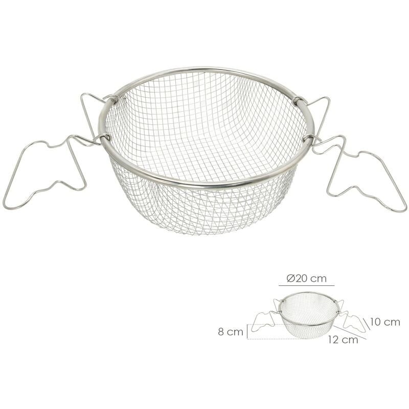 Cesta freir acero inoxidable con asas Ø 20 cm. barato