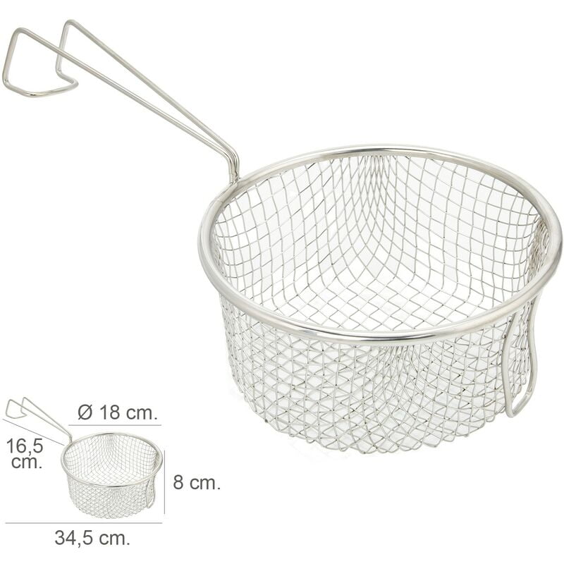 Cesta freir acero inoxidable con mango Ø 18 cm. barato