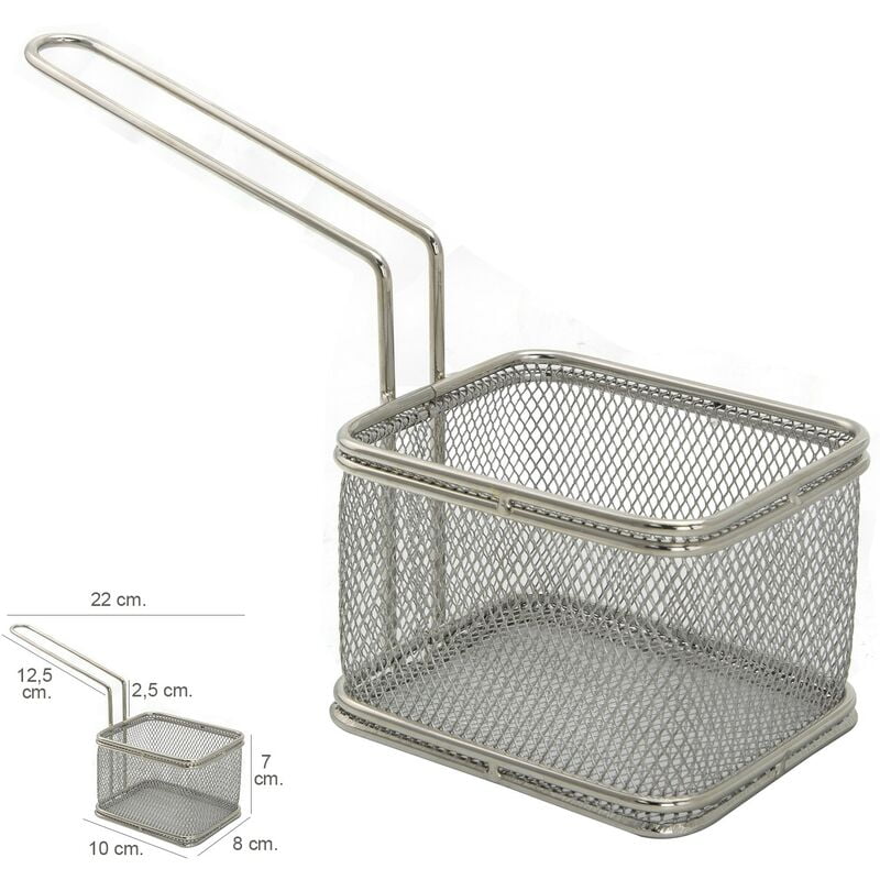 Cesta freir mini 10 x 8 x 7 (alt) cm. acero inoxidable con mango barato