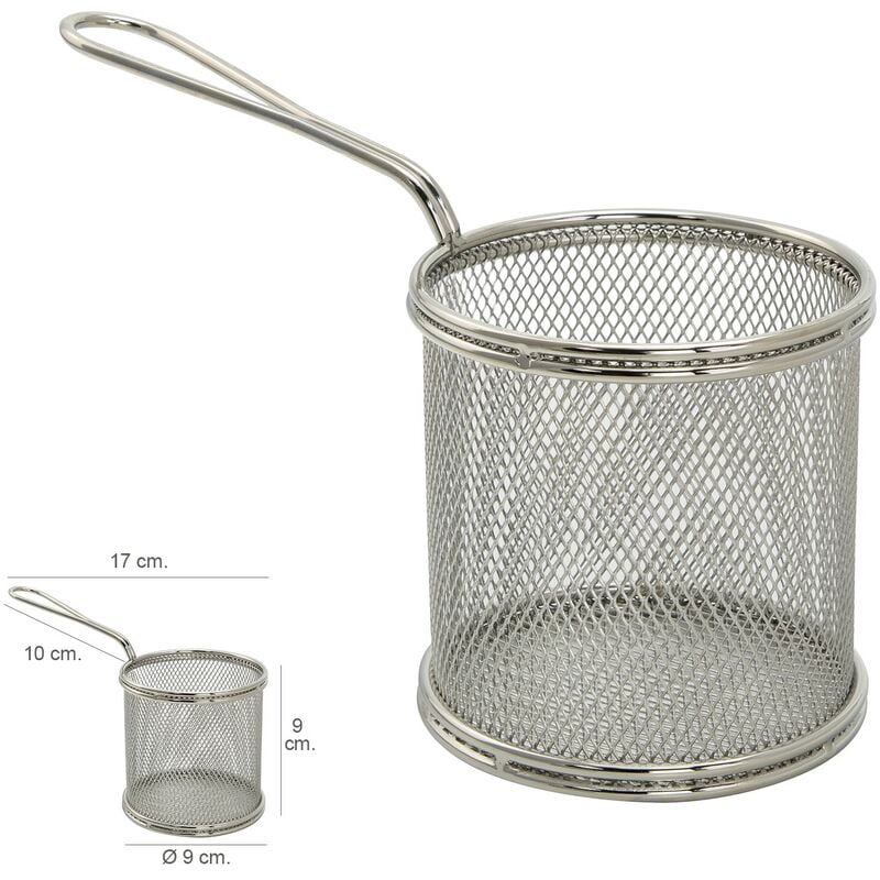 Cesta freir mini Ø 9 cm. acero inoxidable con mango barato