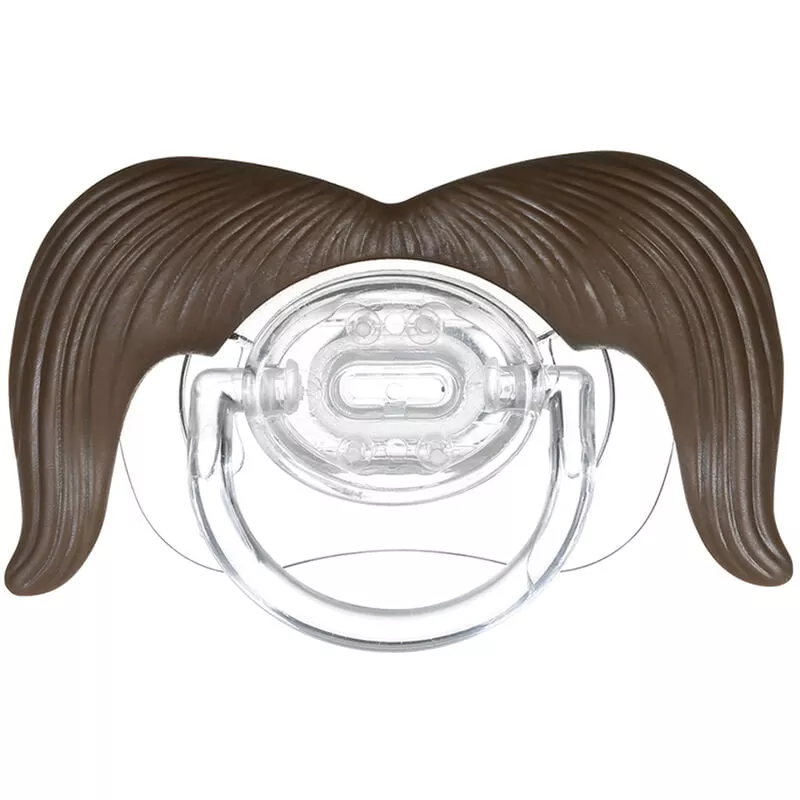 Chupete de bigote divertido para bebe Chupete para recien nacido infantil de silicona sin BPA