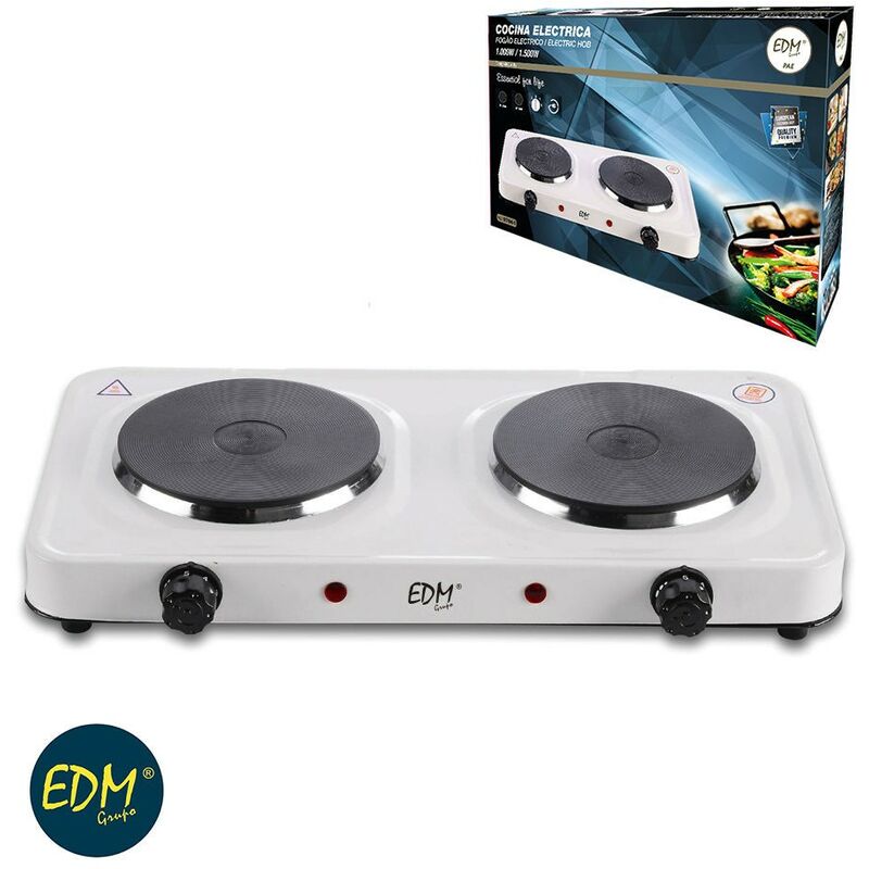 Cocina Electrica 1000W-1500W 2 Fuegos - Edm barato