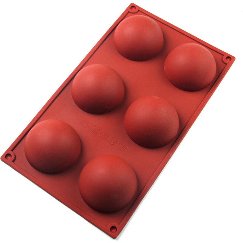 Cocina Hornear Semicirculo Gel de silice Molde para pudin Manual Lindo Gel de silice Pastel / Molde de chocolate barato