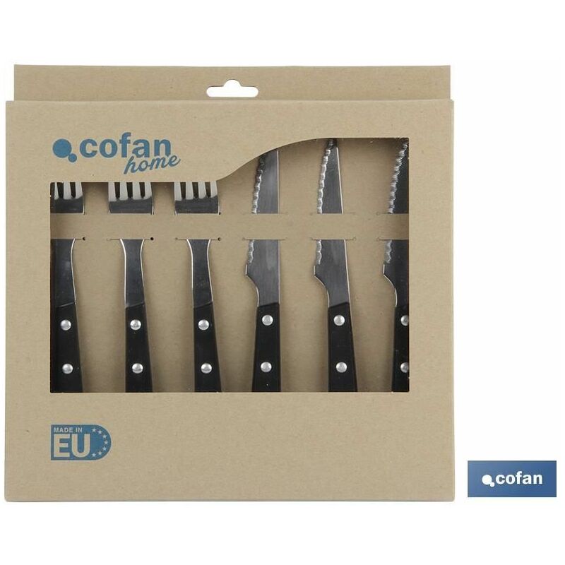 Cofan Juego Cuchillos+Tenedores Vittorino Chuleteros (6 U. barato