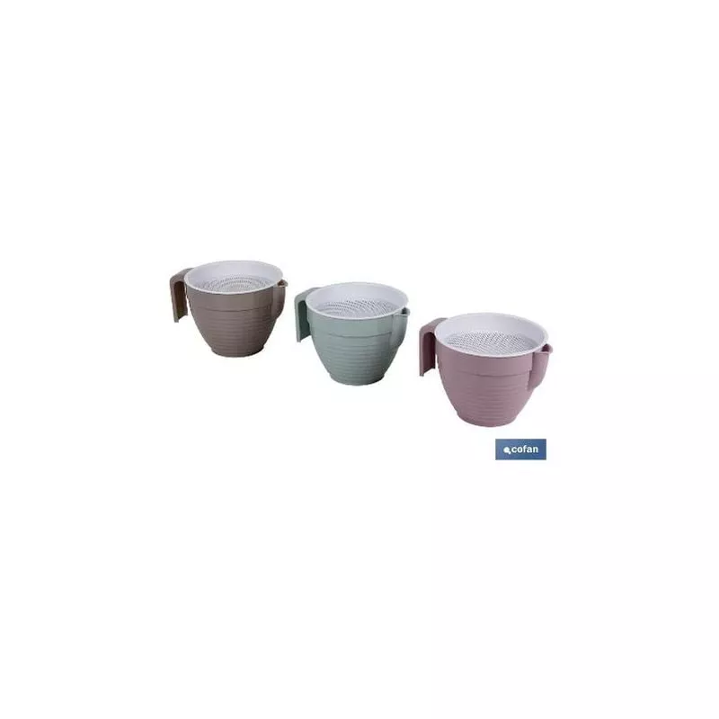 Cofan - PLIMPO grasera colador 500ml modelo albahaca color piedra 16.5x12x10cm caja 6 unid. barato