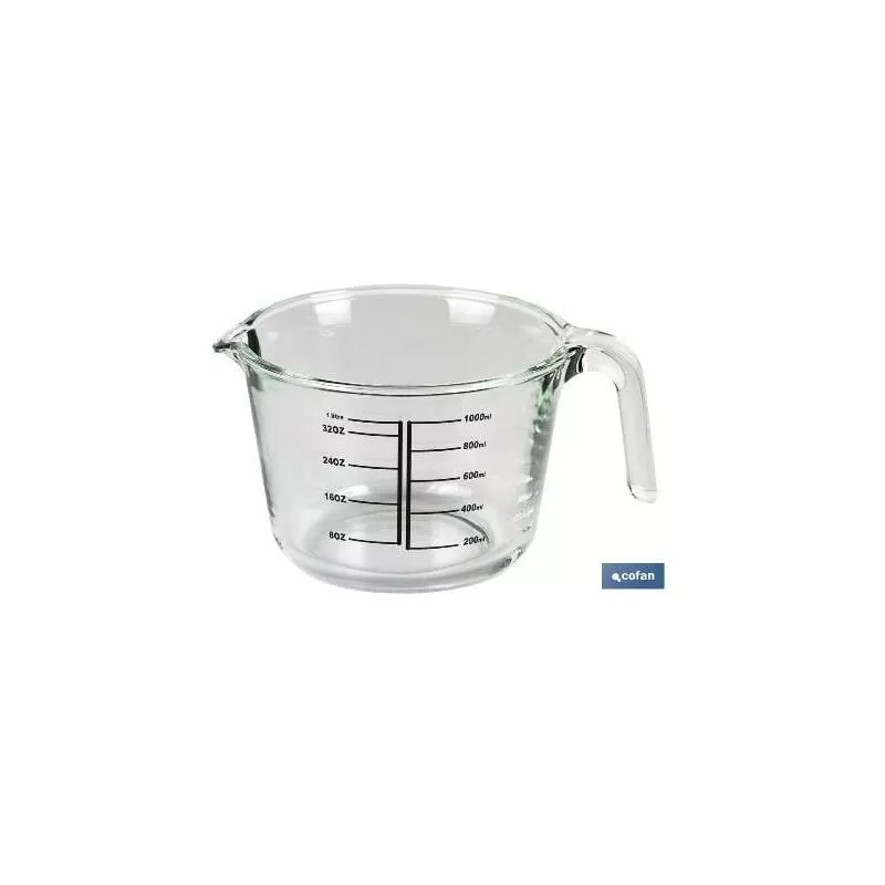 Cofan - Plimpo Jarra Medidora De Vidrio Borosilicato 1 L Modelo Baritina En Oferta Cofan - Plimpo Jarra Medidora De Vidrio Borosilicato 1 L Modelo Baritina Barato
