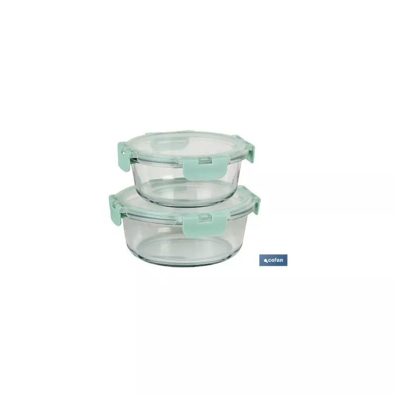 Cofan - PLIMPO set de 2 recipientes de borosilicato modelo agatha 620 ml - 950ml barato