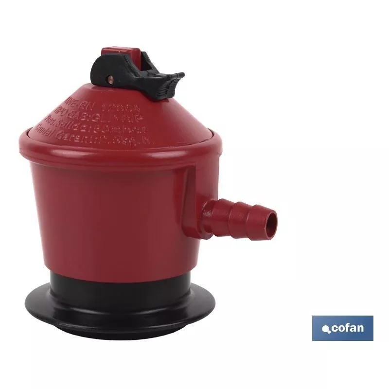 Cofan - Regulador de Gas Butano/Propano | Presión 30 o 50 mbar | De Uso Doméstico | Regulador para Bombona de butano barato