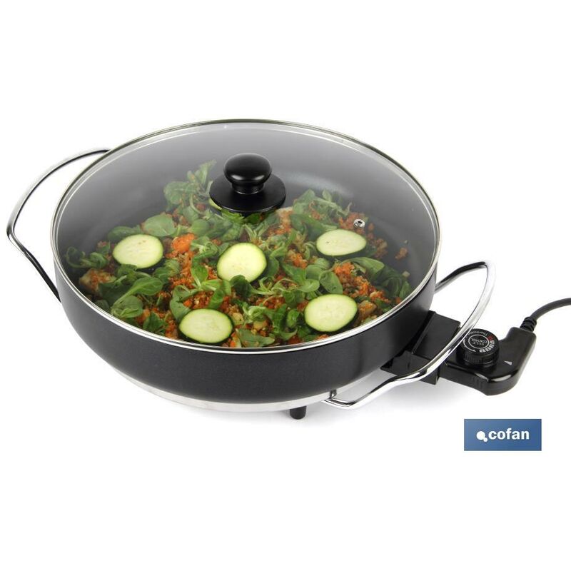 Cofan - Sartén Eléctrica Modelo Belice I 1500 W I Base de acero con revestimiento adherente I Diámetro 36 cm barato