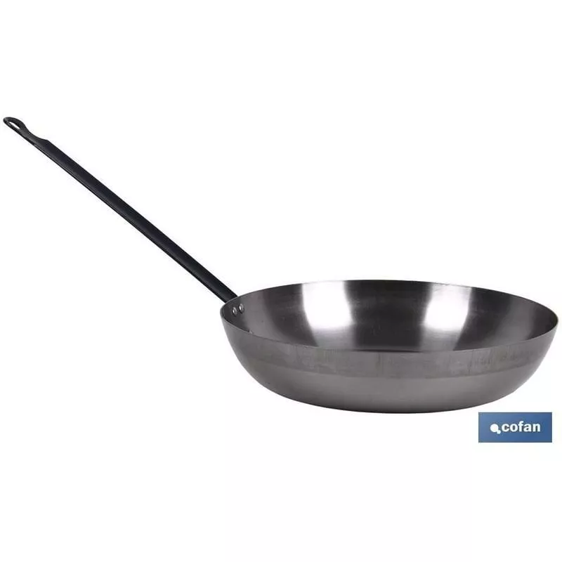 Cofan - Sartén Lionesa De Acero Pulido | Medida Ø320 Mm | Con Mango | Formato Tradicional | Resistente Al Óxido En Oferta Cofan - Sartén Lionesa De Acero Pulido | Medida Ø320 Mm | Con Mango | Formato Tradicional | Resistente Al Óxido Barato