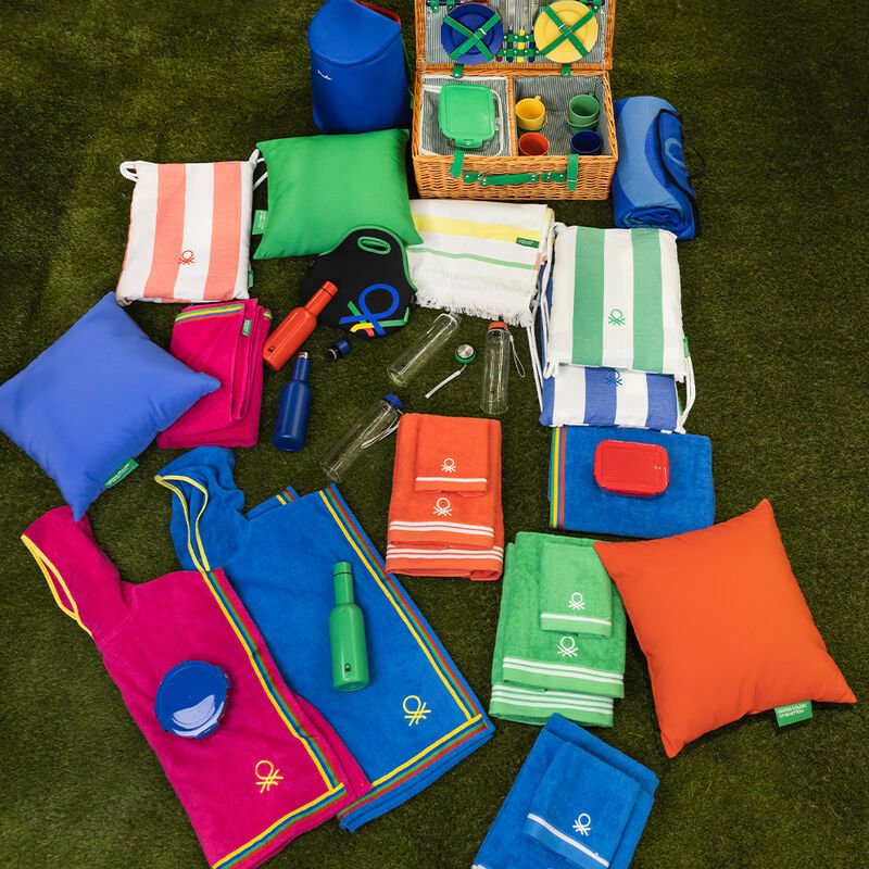 Cojín Surtido Para Silla De Jardín 40x40Cm 250Gsm 65% Algodón 35% Poliéster Amarillo Azul Verde Rojo Picnic - Benetton barato