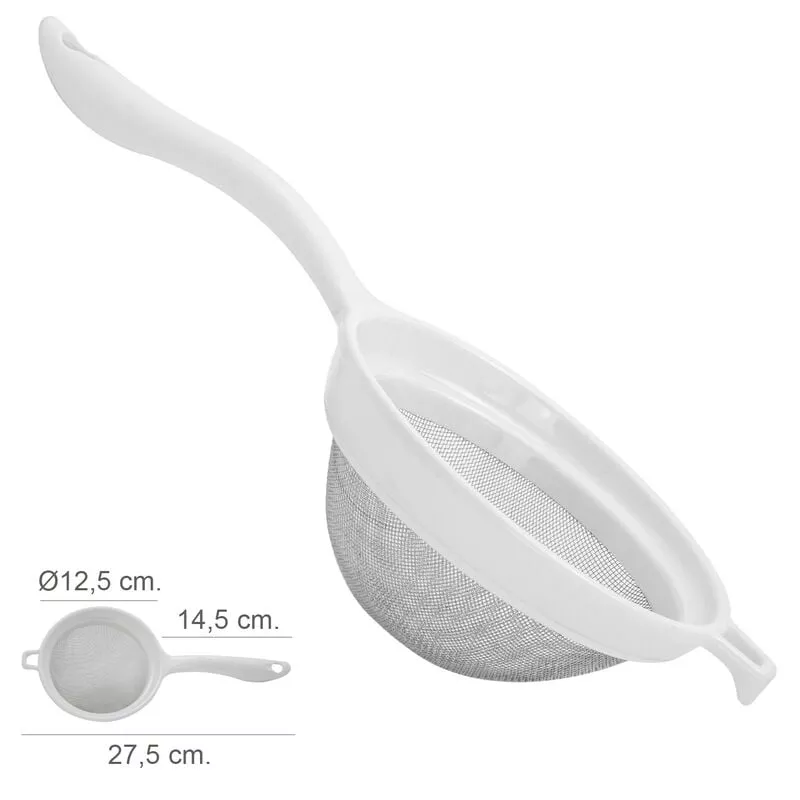 Colador Acero Inoxidable Ø 12,5 Cm. Con Mango Plastico En Oferta Colador Acero Inoxidable Ø 12