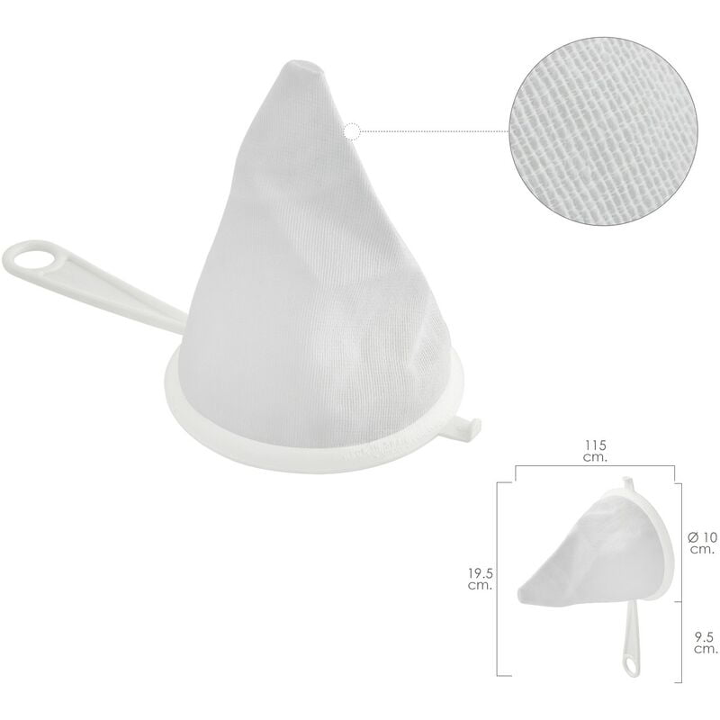 Colador tela franela armazón de plastico Ø 10 cm. barato