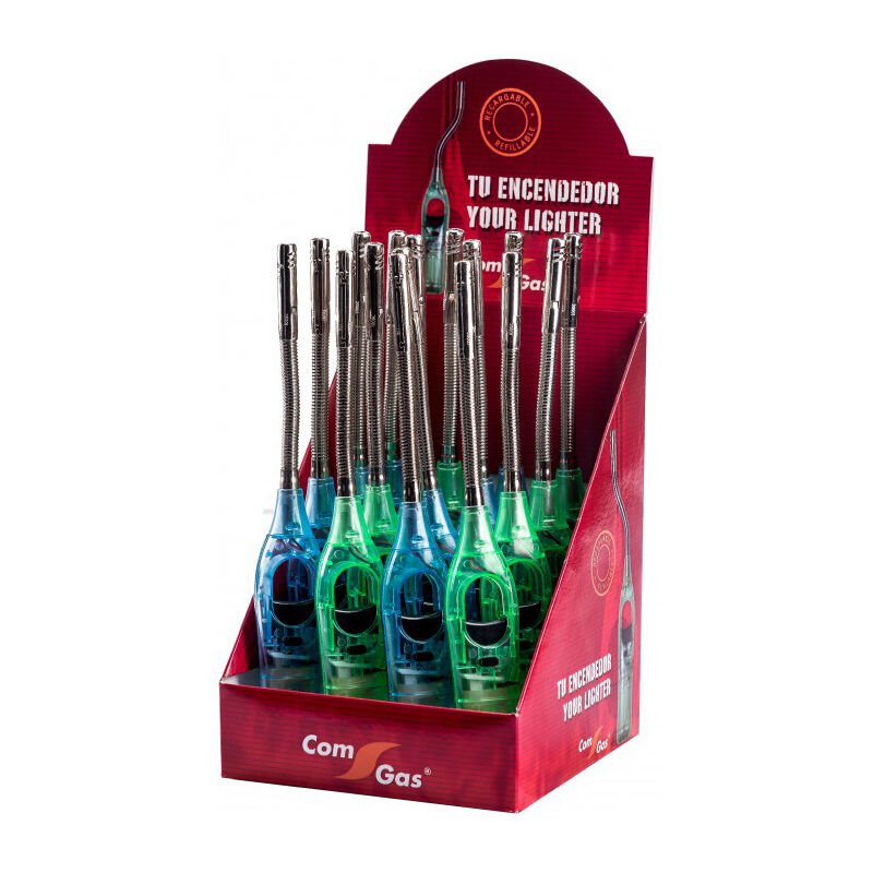 Com-gas - Expositor con 16 encendedores recargables (Comgas 372) barato