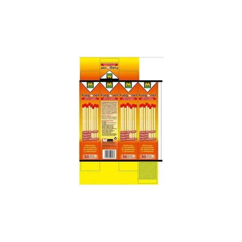 Comercial Quimica Masso - Cerillas largas Fuego Net 20cm para estufas y barbacoas barato