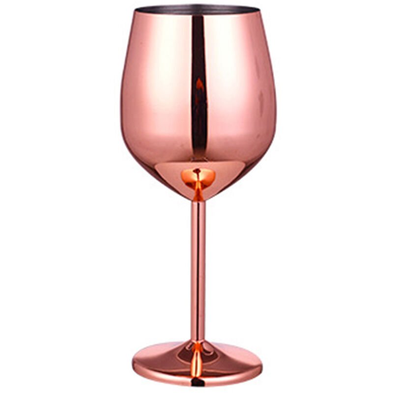 Copa de vino tinto de 500 ml / 17 onzas Contenedor de vino para exteriores Copa de champan de acero inoxidable Copa de champan de calidad superior barato