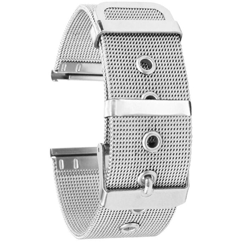Correas de reloj de acero inoxidable de 20 mm Correa de malla de liberacion rapida Pulsera de metal de repuesto con hebilla de cinturon Pulsera barato