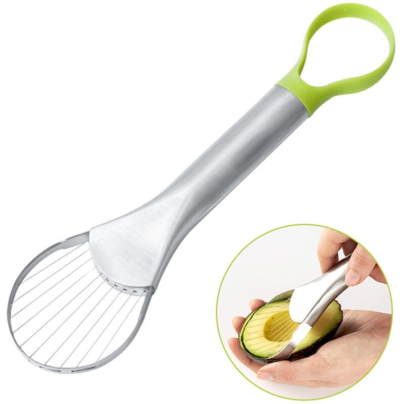 Cortador de aguacate 2 en 1 Cortador de acero inoxidable Pitter Herramienta de cocina Gadget