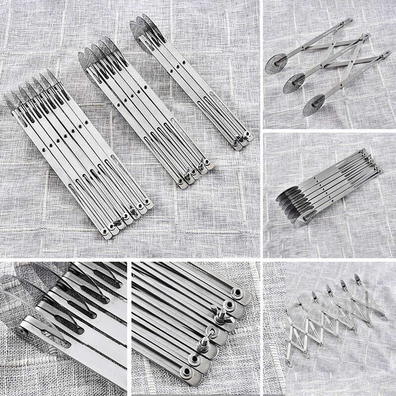 Cortador de pizza multirredondo multifuncion de acero inoxidable 430 de 3/5/7 ruedas