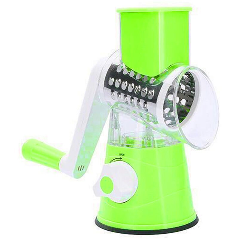 Cortadora de verduras multifuncional de acero inoxidable de grado alimenticio Picadora Cortadora de frutas Trituradora de queso Rallador de tambor barato