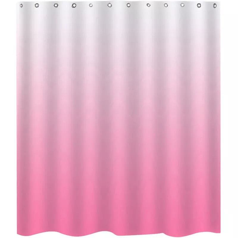 Cortina De Ducha Para Bano, Cortina De Ducha De Tela De Color Gradual Impermeable, Con Ganchos De Ojal De Metal Duraderos,Rosa, M En Oferta Cortina De Ducha Para Bano