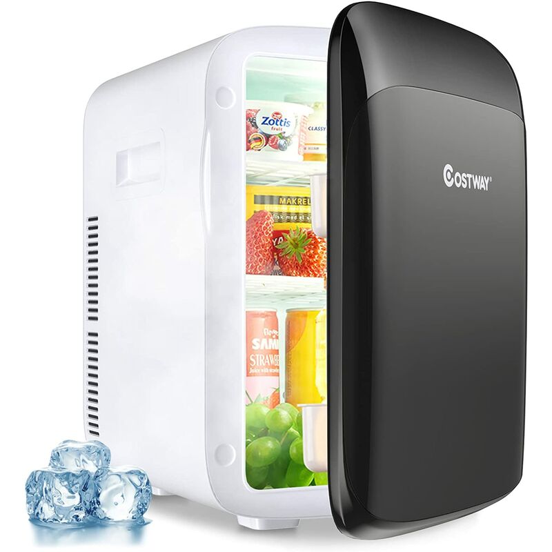 Costway - 15L Mini Nevera 2 en 1 Función de Enfriamiento y Calefacción