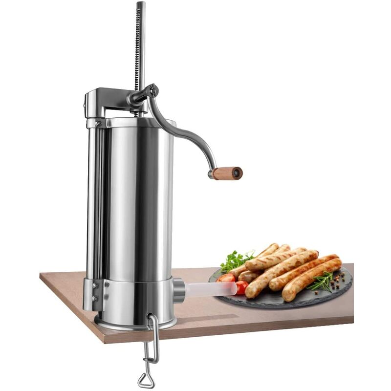Costway - 6L Embutidora de Salchicha Máquina de Embutidos Manual con 6 Tubos de Rellenado barato