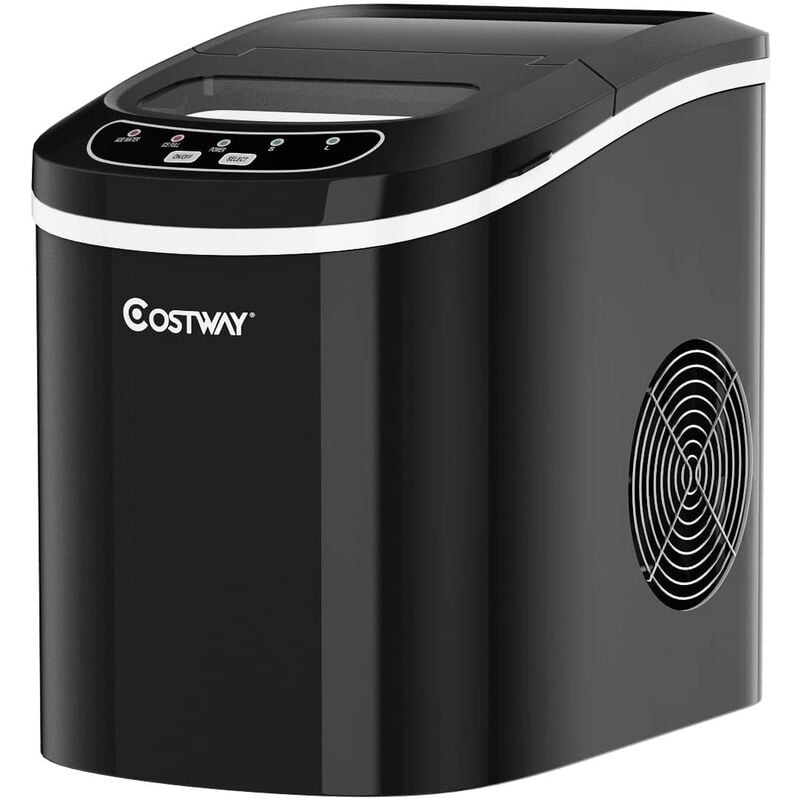 Costway - Máquina para Hacer Hielo Formadora de Hielo con Bandeja para Cubitos de Hielo 2 Tamaños de Cubitos de Hielo