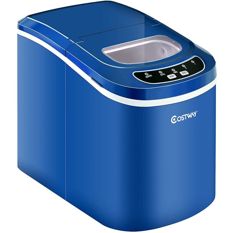 Costway - Máquina para Hacer Hielo Máquina de Cubitos de Hielo con Cuchara (2 Tamaños de Cubitos de Hielo