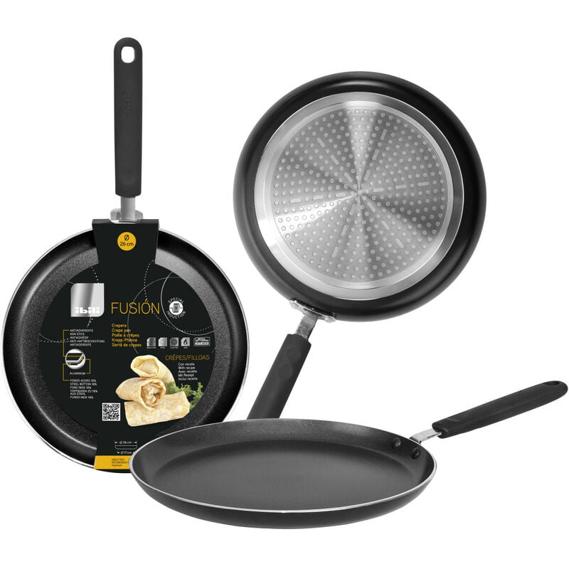 Crepera filloeira de alumino antiadherente gama Fusión ø22cm. ( 451222) - Ibili barato