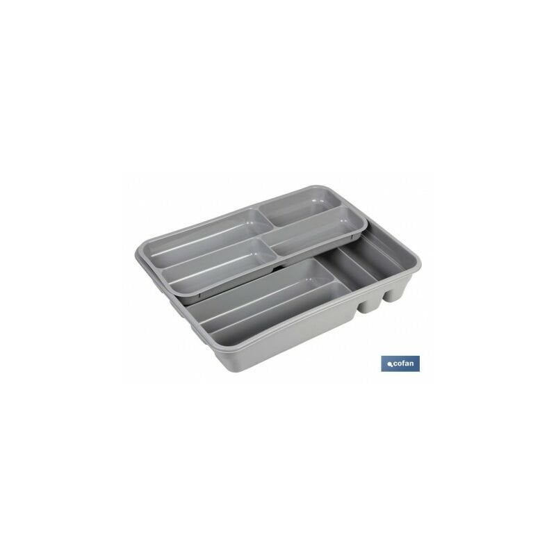 Cubertero modelo romero gris 40x30x7 dos alturas venta unitaria barato