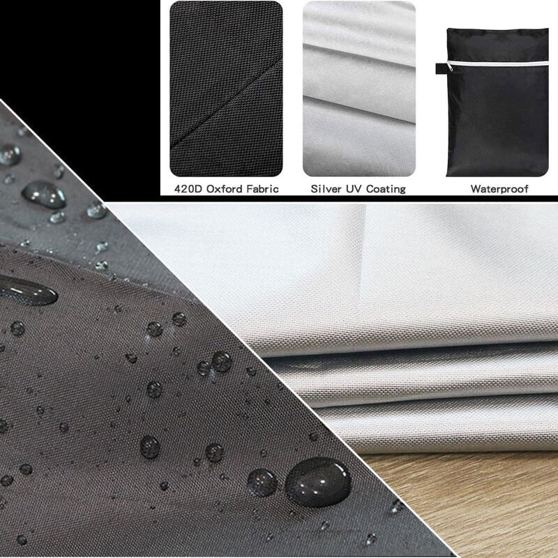 Cubierta redonda para barbacoa 420D Tela Oxford Tela exterior para horno Cubierta antipolvo Pano Protector solar Pano protector para horno Parrilla barato