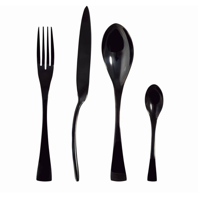 Cubiertos Acero Inoxidable Alta Calidad Set Cubiertos 16 Piezas Black Essence - Bergner barato