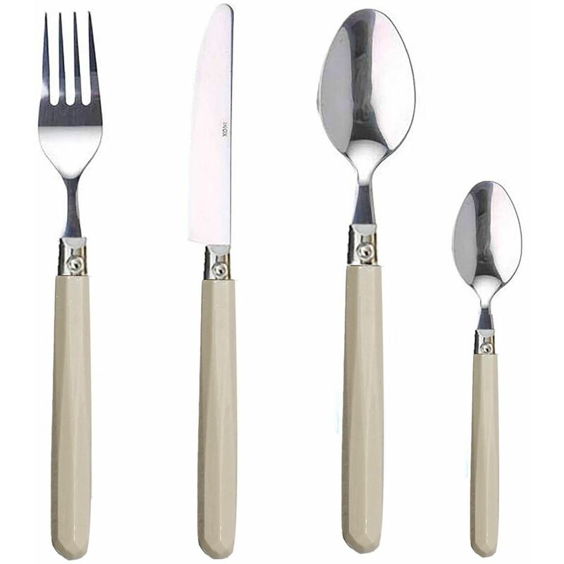 Cubiertos Taupe 24 Piezas barato