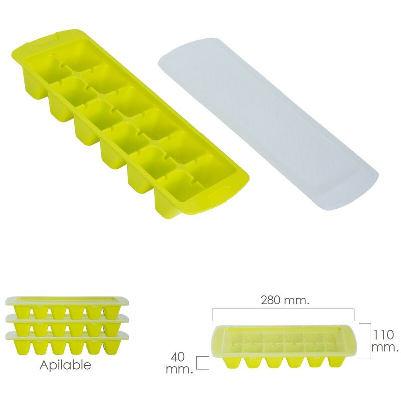 Cubitera hielo con tapa 12 cubitos barato