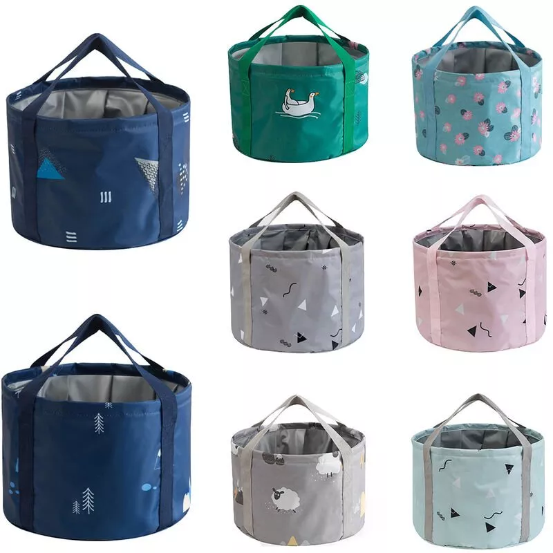 Cubo Plegable, Lavabo Portatil Multiusos Para Remojar Los Pies, Viajar, Acampar, Picnic, Interior, Exterior,Azul Oscuro Tipo Uno, Pequeno En Oferta Cubo Plegable