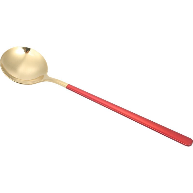 Cuchara de acero inoxidable de grado alimenticio Cucharas de metal duraderas Cuchara de cena Cuchara de acabado Espejo Cuchara de postre Apta para barato