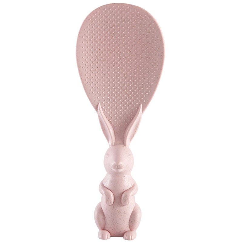 Cuchara de arroz antiadherente en forma de conejo Espatula de arroz para servir de pie Paleta de arroz Cuchara para servir de cocina vertical Cuchara barato