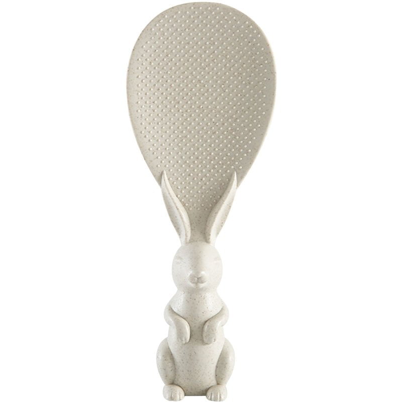 Cuchara de arroz antiadherente en forma de conejo Espatula de arroz para servir de pie Paleta de arroz Cuchara para servir de cocina vertical Cuchara barato