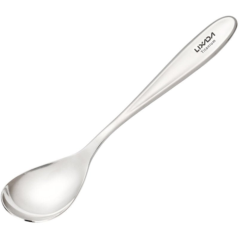 Cuchara de cena ligera de titanio Cubiertos Cubiertos para acampar al aire libre Senderismo Mochilero Picnic