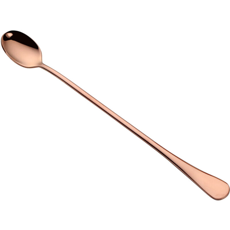 Cuchara de te helado de 9 pulgadas Cuchara de mango largo de acero inoxidable Cuchara de batido Cuchara para revolver cafe Recubrimiento de barato