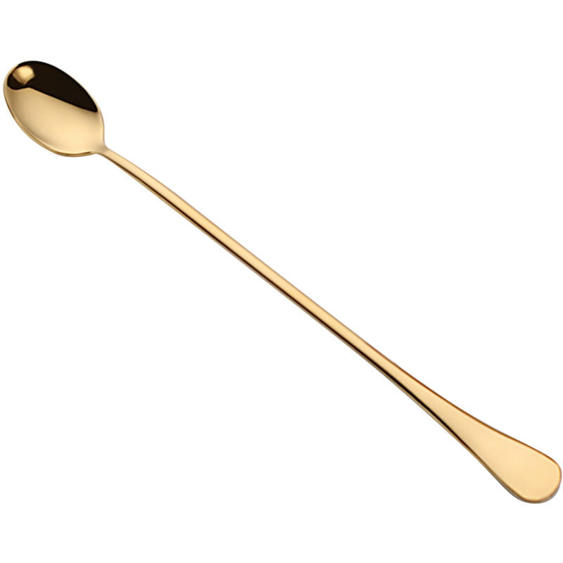 Cuchara de te helado de 9 pulgadas Cuchara de mango largo de acero inoxidable Cuchara de batido Cuchara para revolver cafe Recubrimiento de barato