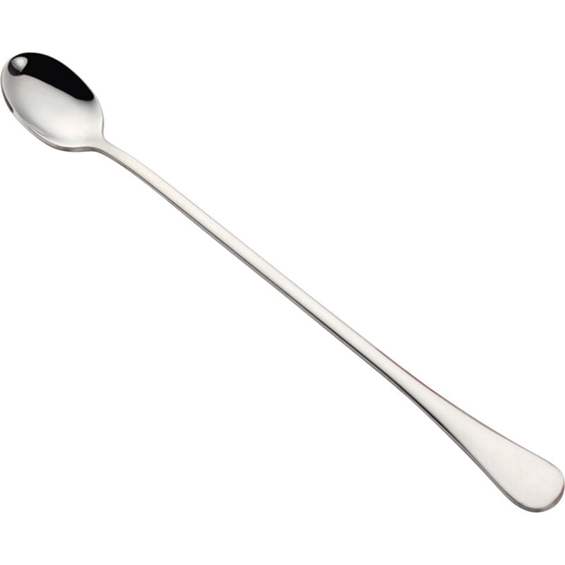 Cuchara de te helado de 9 pulgadas Cuchara de mango largo de acero inoxidable Cuchara de batido Cuchara para revolver cafe Recubrimiento de barato