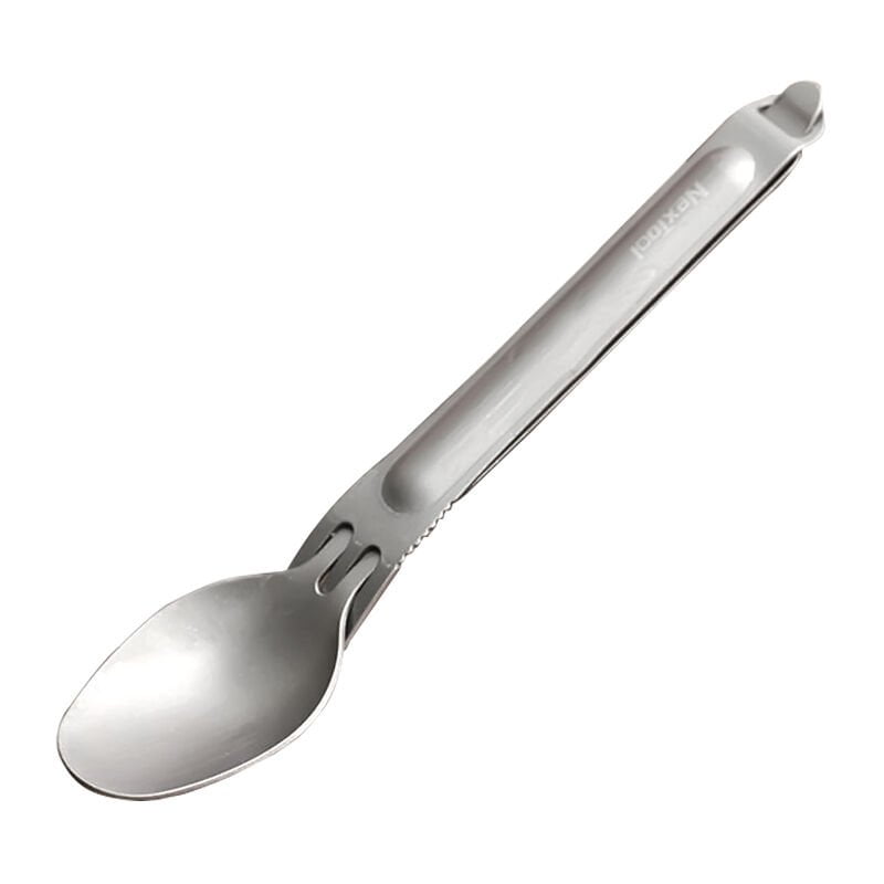 Cuchara de tenedor de titanio al aire libre para cocinar Cuchara de titanio Vajilla Cubiertos Juego de spork portatil para picnic de camping - Nextool barato